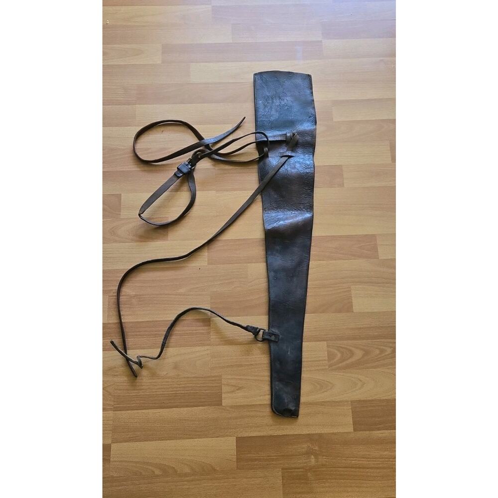 Vintage Leather Rifle Scabbard (Loose Stitching) Early 20th Century 34"L